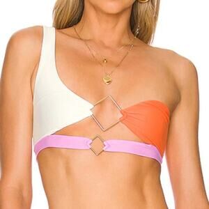 Lovers and Friends Shine On Me Top in Orange & Pink Medium